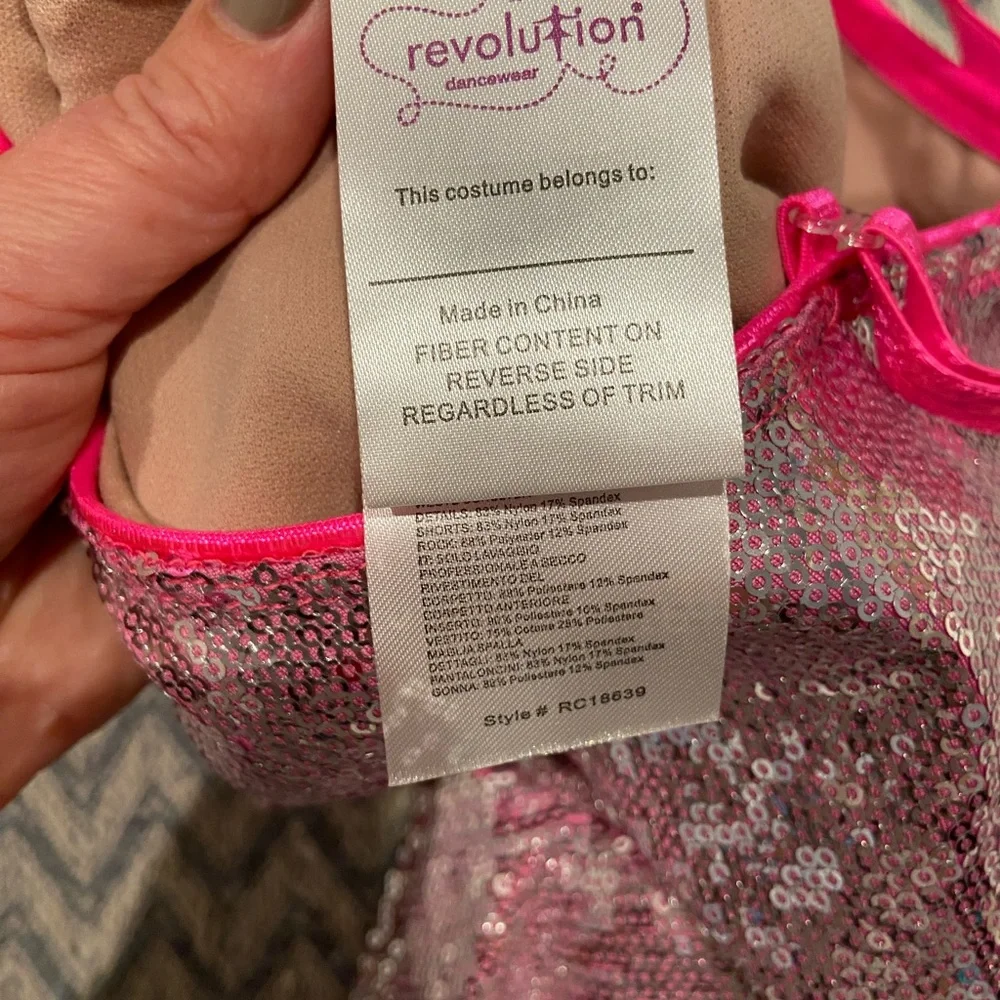 Revolution Dancewear “Holla at the DJ” Costume– Pink Sequin Dress with Vest